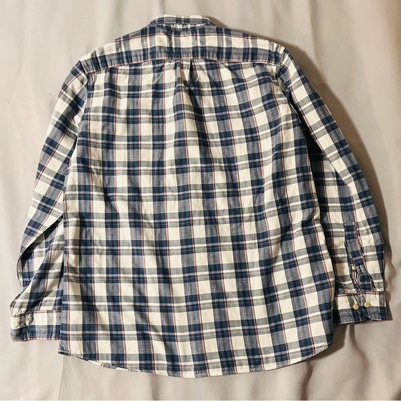 Goodthreads Mens Blue Size XL Plaid‎ Print Standard Fit Button Down Shirt Blue - Picture 6 of 8